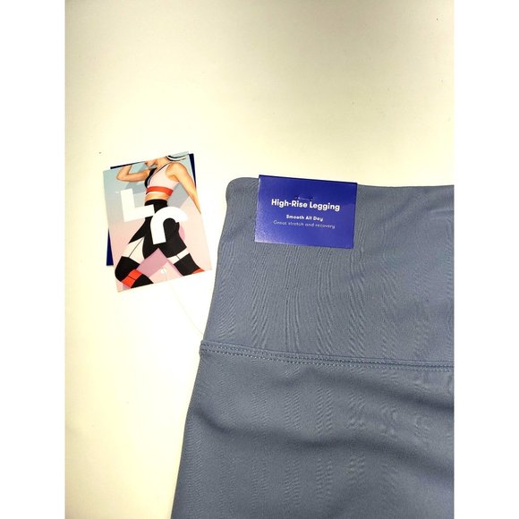NWT  JoyLab  Women's High-Waisted Aspen Leggings 7/8 Length  Blue SZ L 973 - Picture 5 of 6